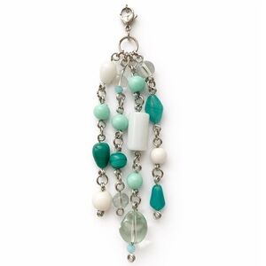 Mint Green Beaded Charm | Keychain Bag Charm Zipper Pull Handmade